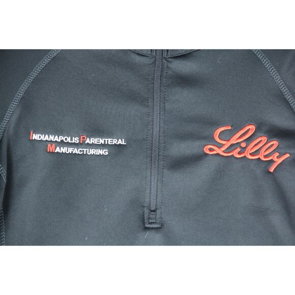 Eddie Bauer Fleece Pullover Womens Large Black 1/2 Zip Soft Lilly Employee EB237 - Picture 2 of 9